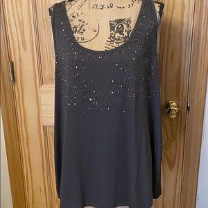 Gray Embellished tank top